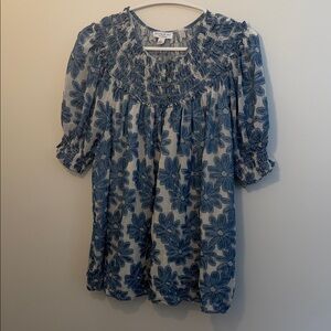 Current Air Navy Floral Blouse